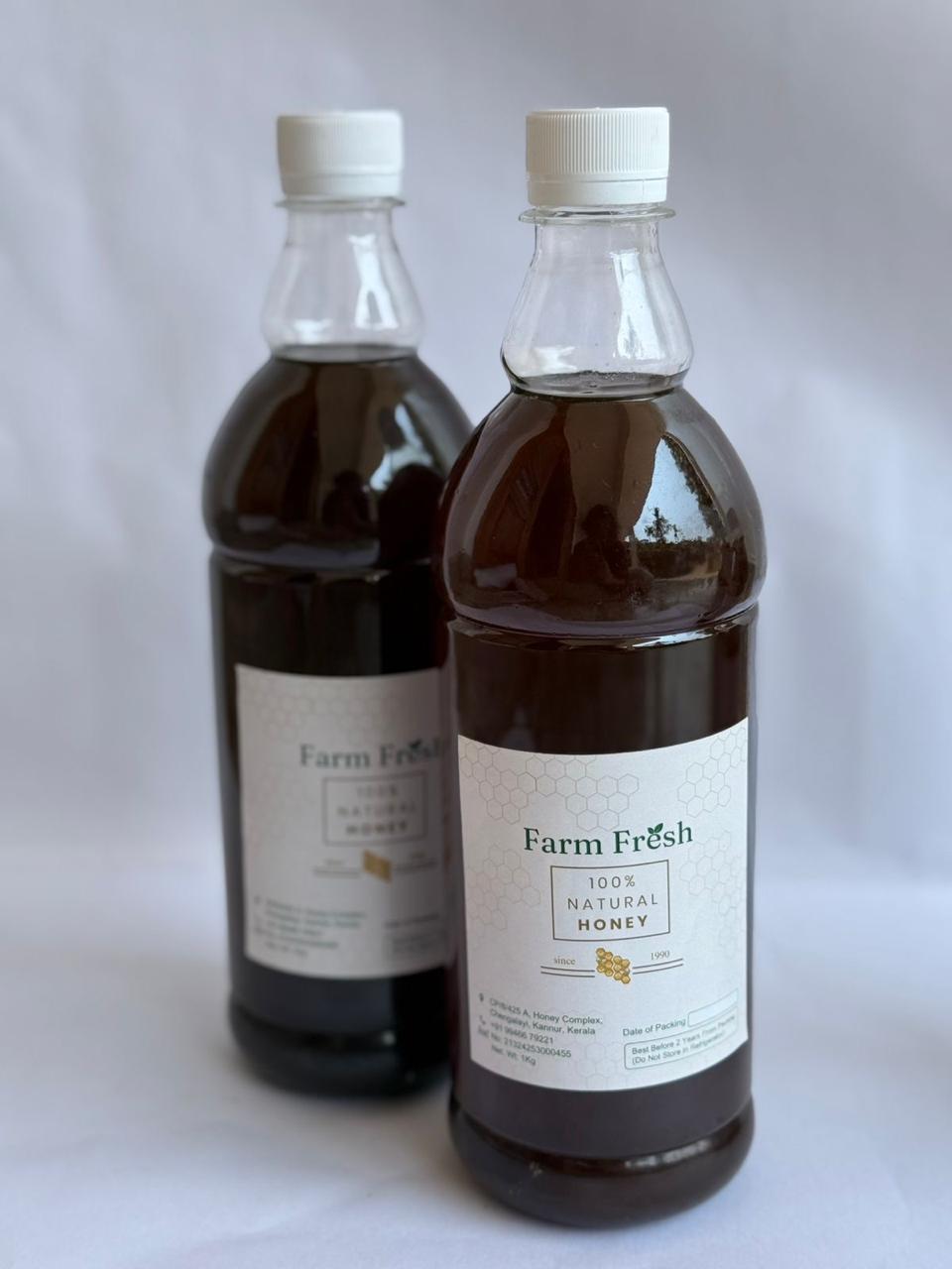 Farm Fresh Honey bottles together